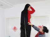 55歲大辮子姑娘申請“吉尼斯之最”